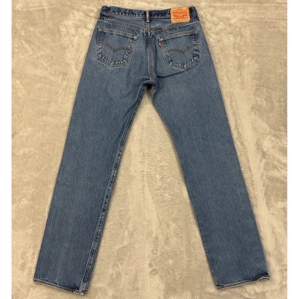 Levis 501XX Jeans Mens‎ 32x34 Button Fly Straight Blue Denim Original Red Tab